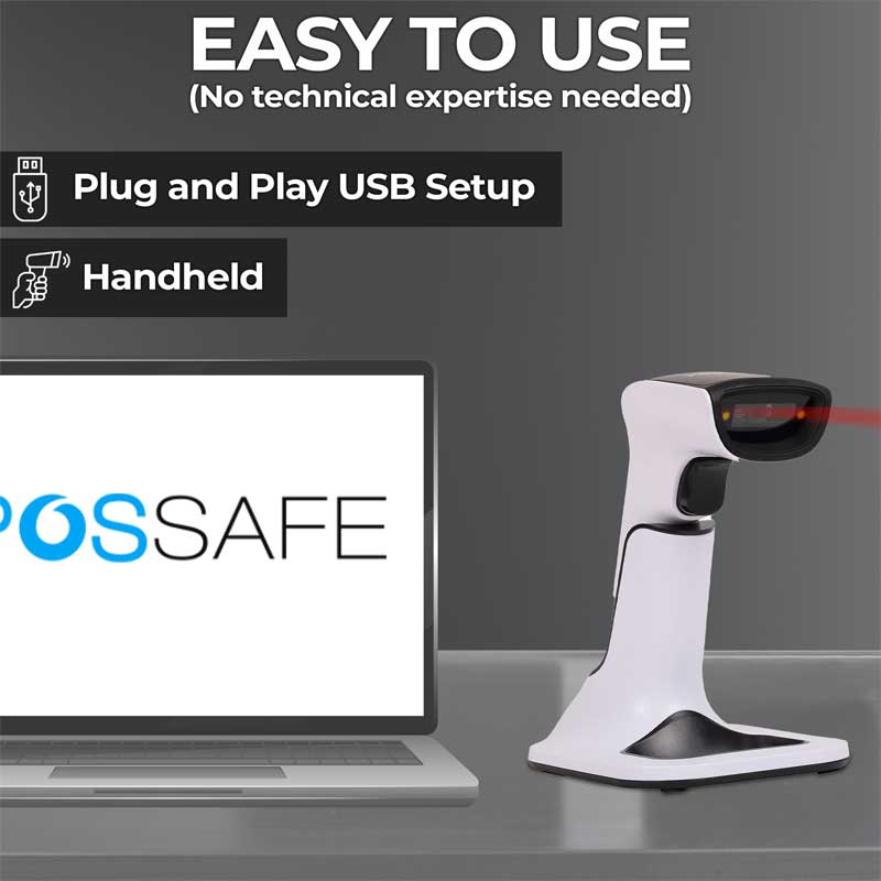 Possafe LQC-201 Wireless Barcode Scanner with Bluetooth Cradle - Image 5